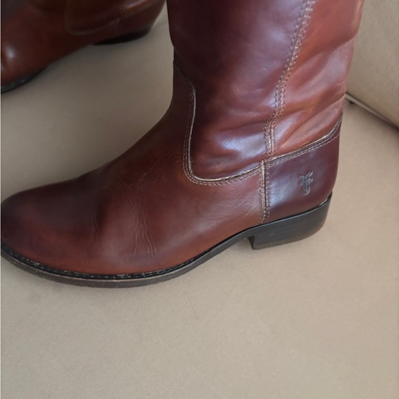 Frye Melissa Tall Button Boots Cognac Brown Size 5B - Picture 10 of 10
